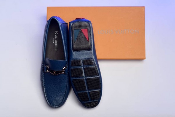 Luxury Louis Vuitton Italian Designer Loafer Shoe-blue