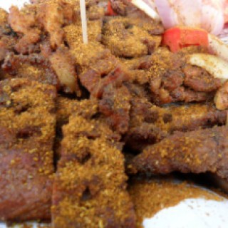 Garnished Beef Suya
