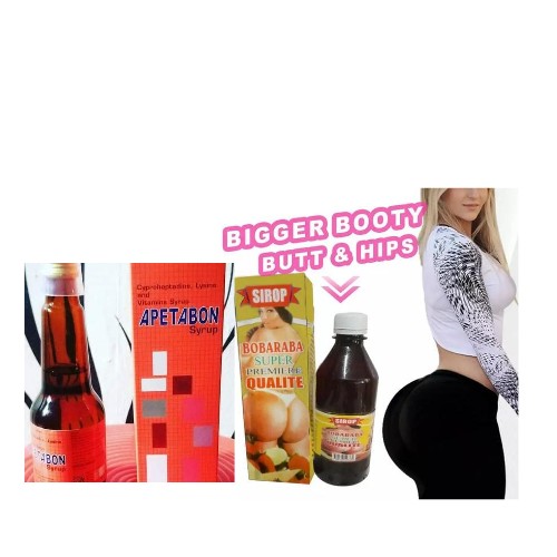 Super Bobaraba Butt Enlargement Syrup+Apetabon Weight Gain Syrup