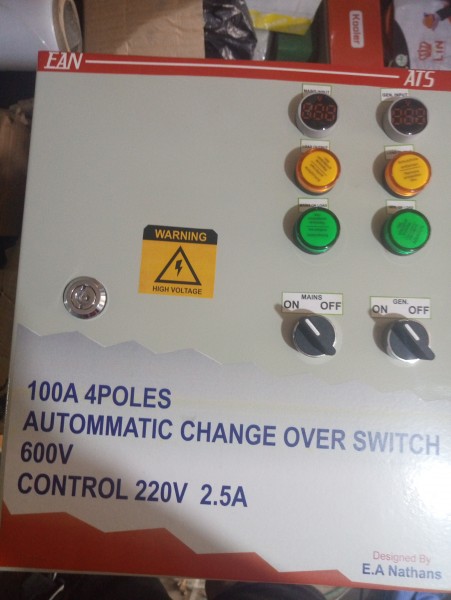 100Amps 4poles automatic change over switch
