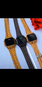 Wooden Casio Wristwatch