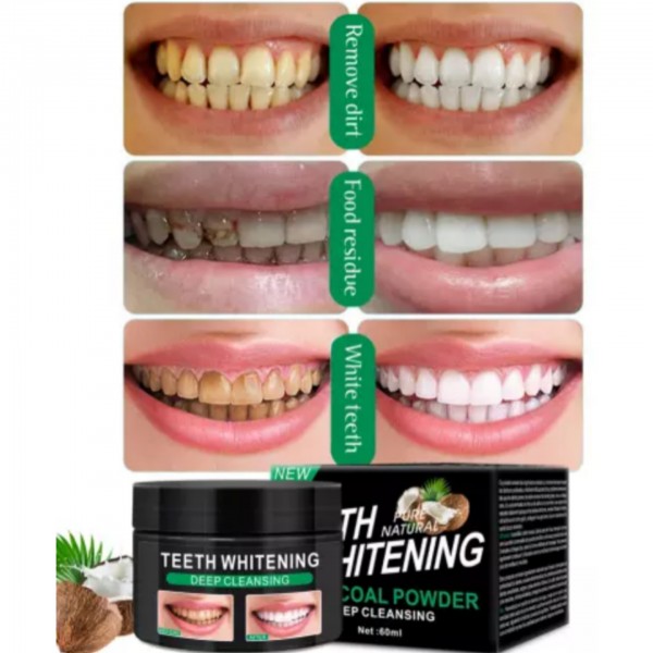 Deep Cleansing Activated charcoal Teeth Whitening Powder