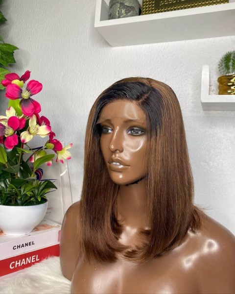 (Human hair????) Honey Brown Double drawn wig