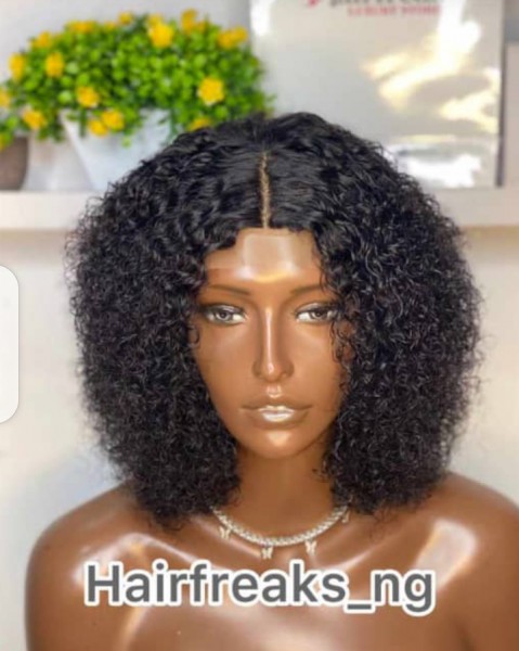 12 inches kinky curly wig unit